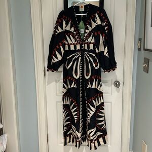 Farm Rio Coconut Grove V Neck Maxi Dress